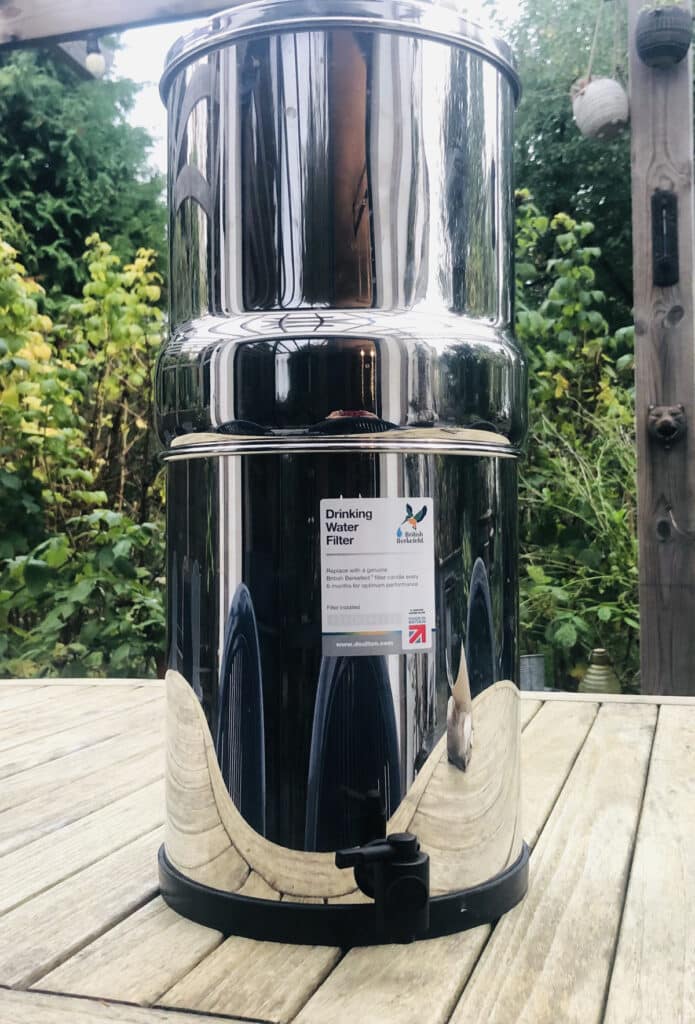 Support En Acier Inoxydable Pour Filtre à Eau Par Gravité 6L - British Berkefeld, 21x21x18 Cm