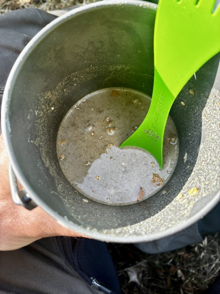 Petit-déjeuner froid à base de porridge et de whey